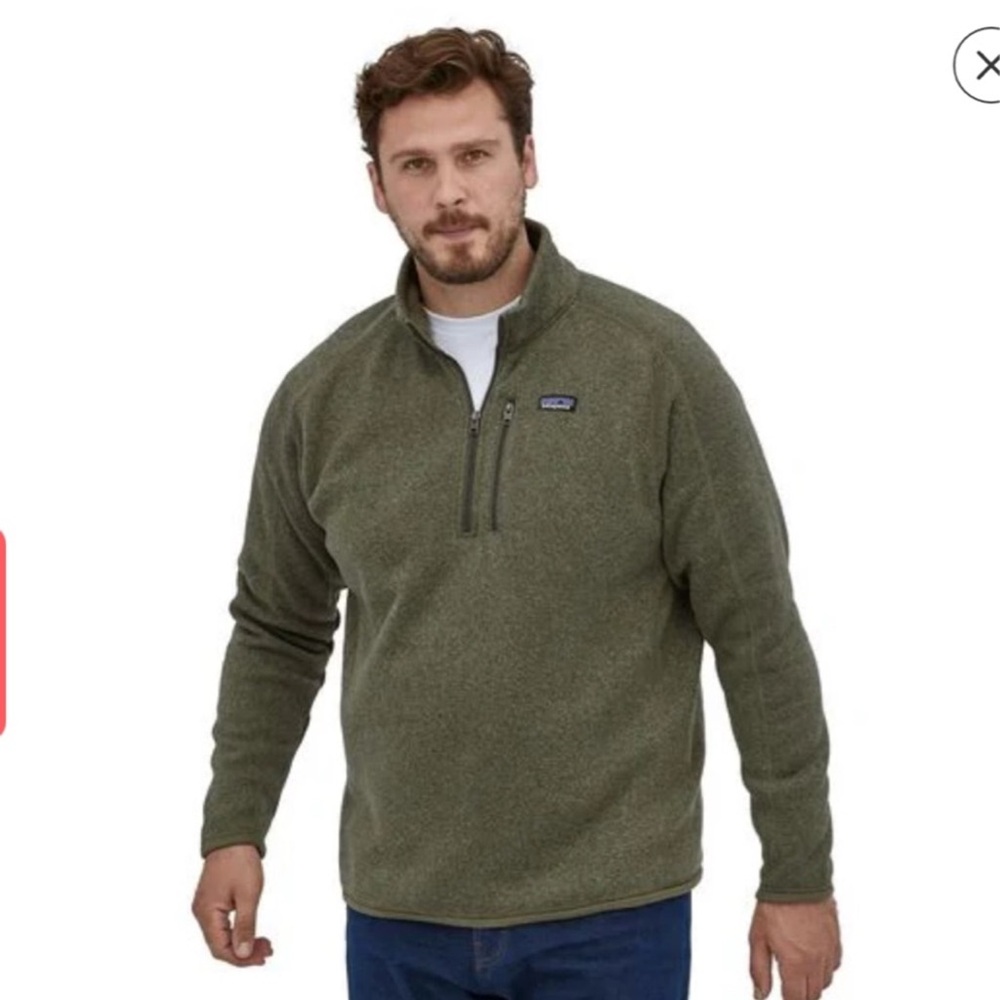 Patagonia Men's Better Sweater® 1/4-Zip in Sage Khaki size L